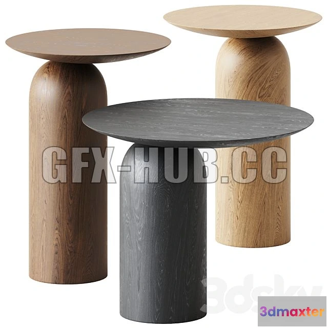 1205156 - FURNITURE 3D MODELS - Wooden Coffee Side Table Disco by Basta