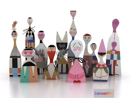 1205158 - FURNITURE 3D MODELS - Wooden Dolls