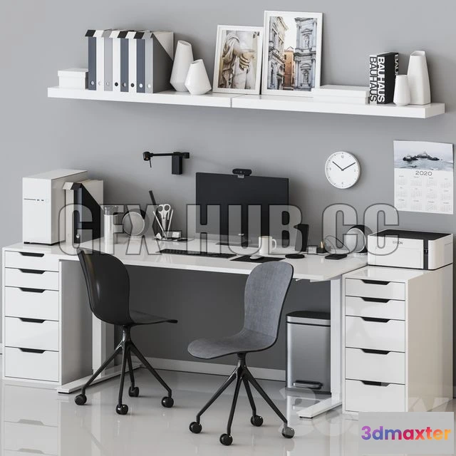 1205174 - FURNITURE 3D MODELS - Workplace 01