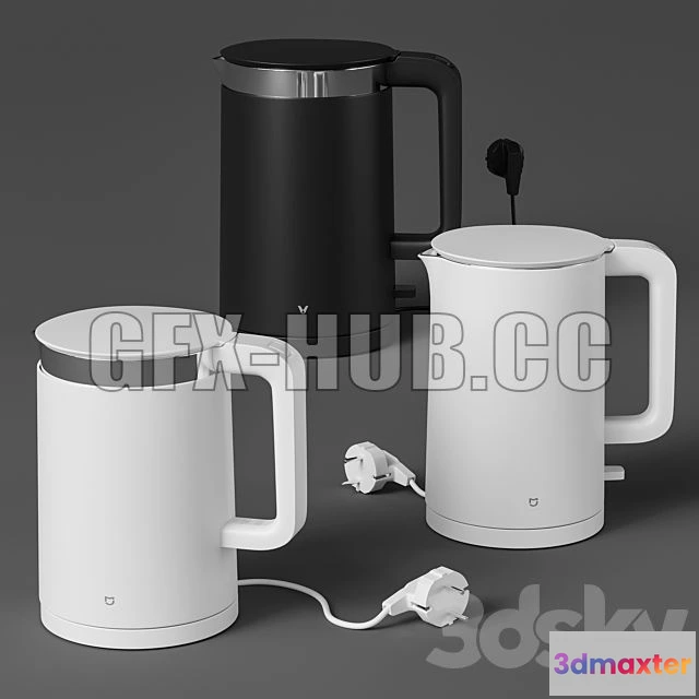 1205194 - FURNITURE 3D MODELS - Xiaomi Electric Kettle Set