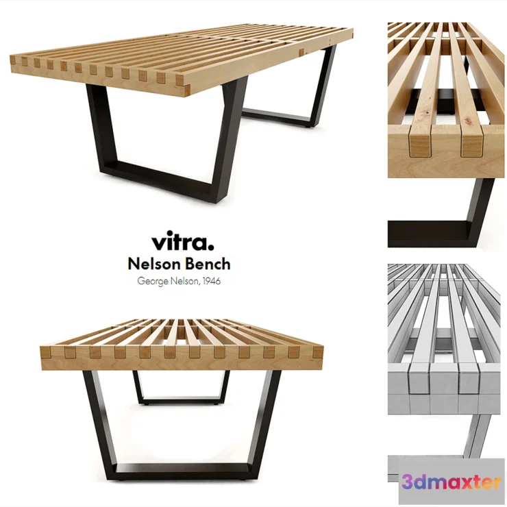 1273604 - Vitra Nelson Bench 3D Max