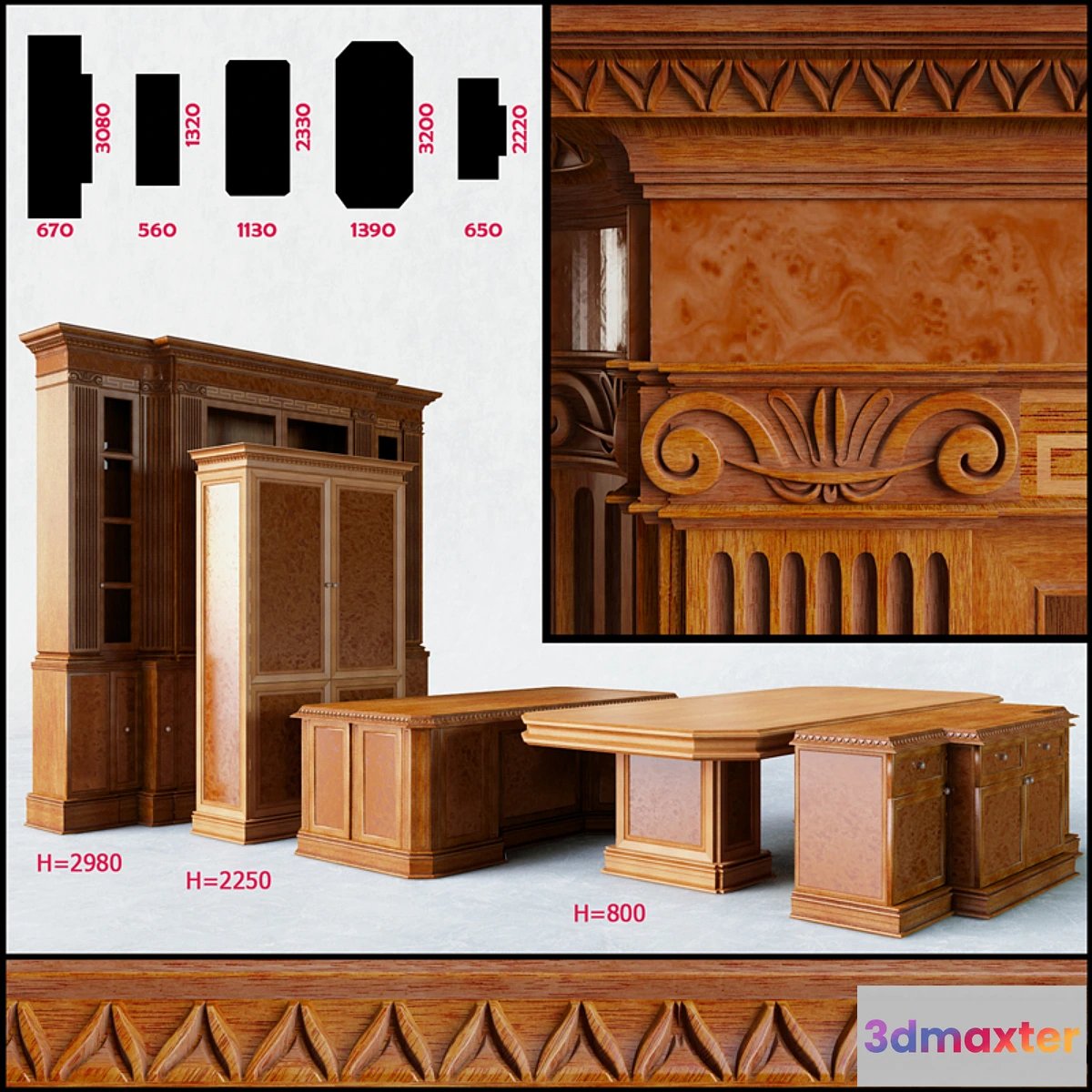 1277016 - Furniture group for office 3D Max