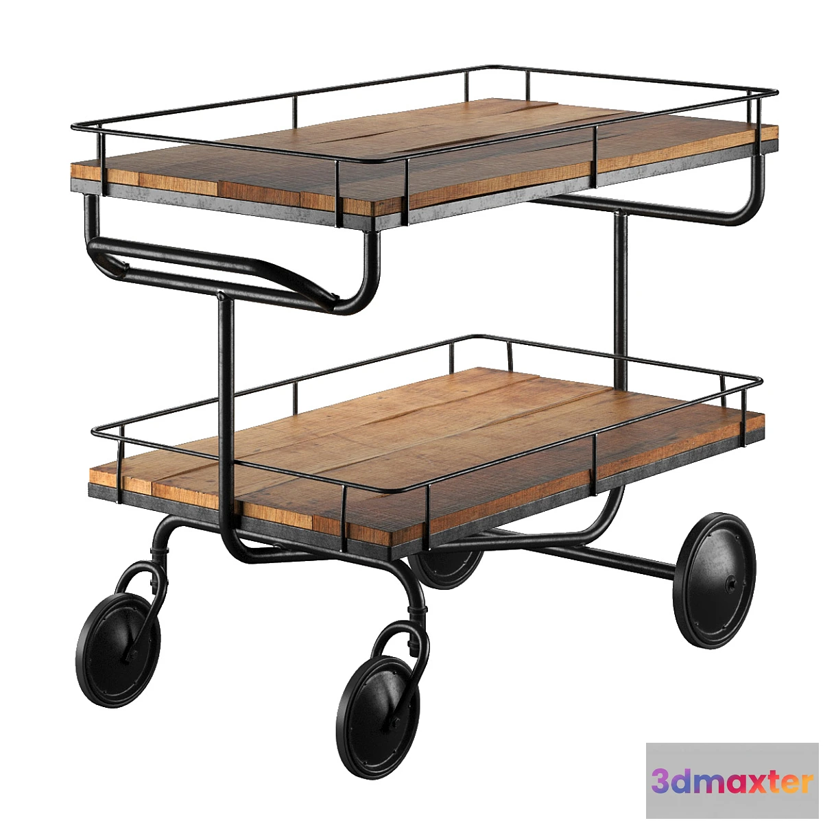 1278198 - bar trolley Restoration Hardware 3D Max