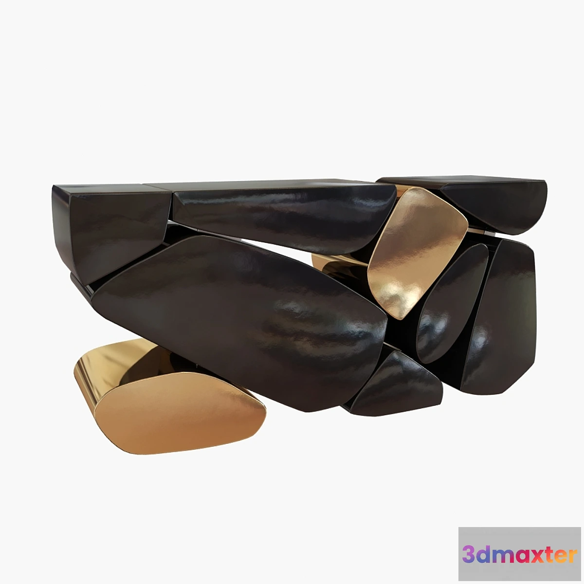 1281396 - Hudson Furniture STONES CONSOLE 3D Max