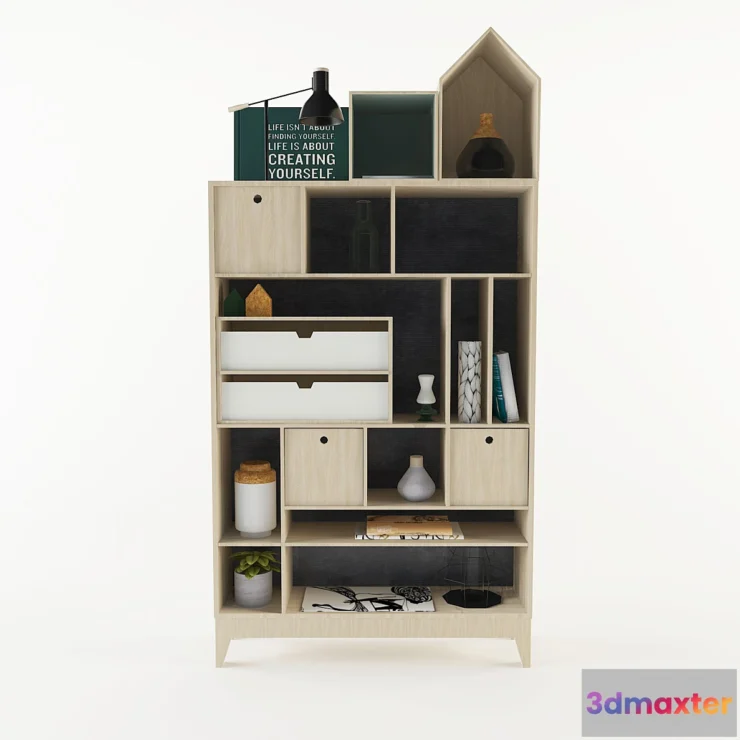 1284970 - Decorative bookcase 3D Max