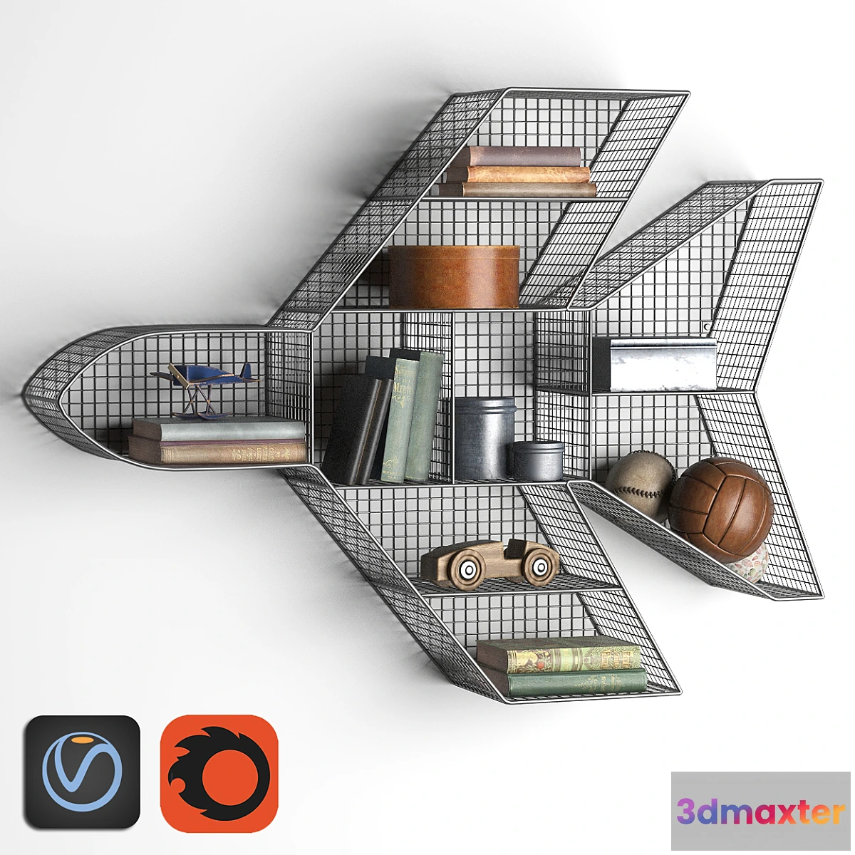 1287040 - SHELF JET ZINC 3D Max