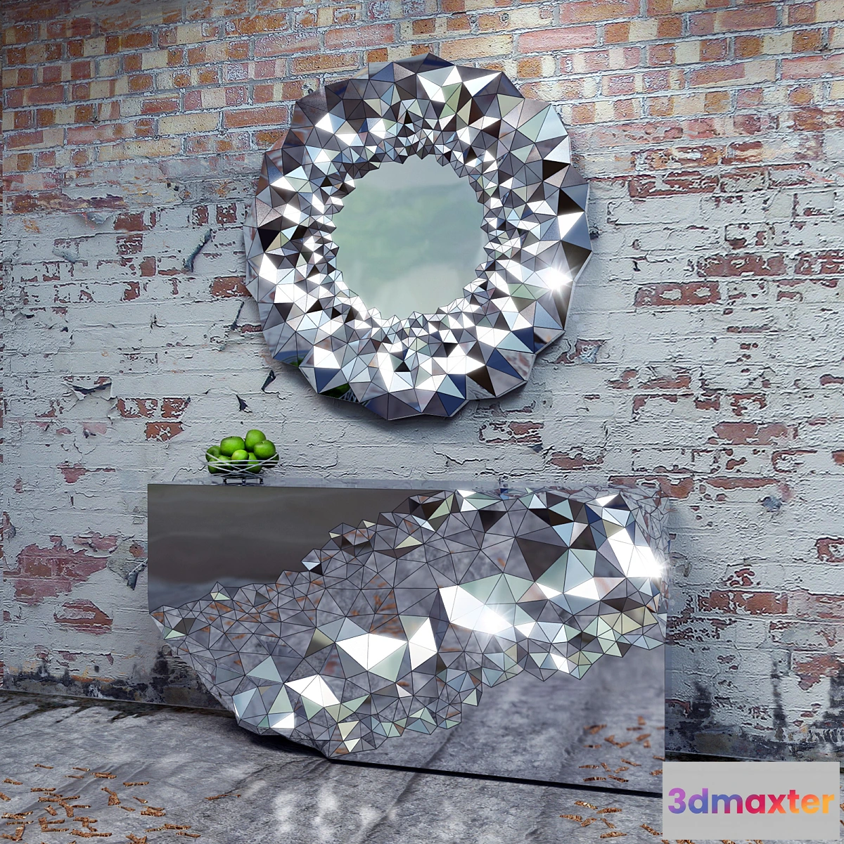 1287338 - STELLAR CONSOLE TABLE & MIRROR by Jake Phipps 3D Max