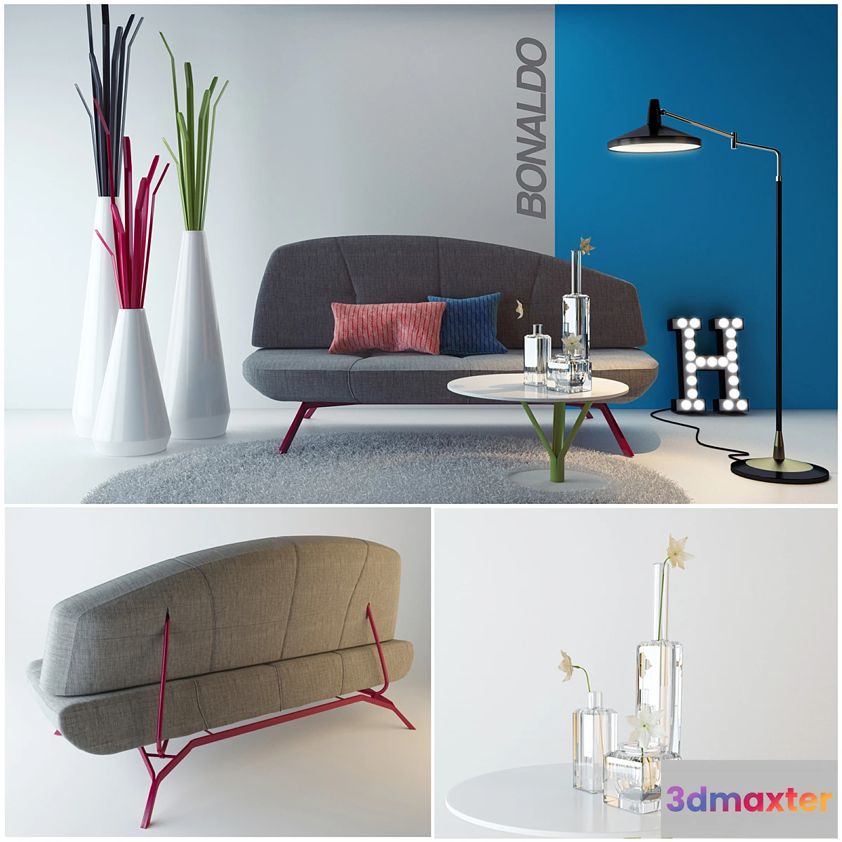 1289596 - Bonaldo Living Room Set 3D Max