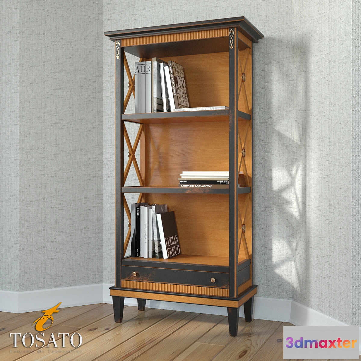 1291755 - Bookcase Tosato Nero Miele 3D Max