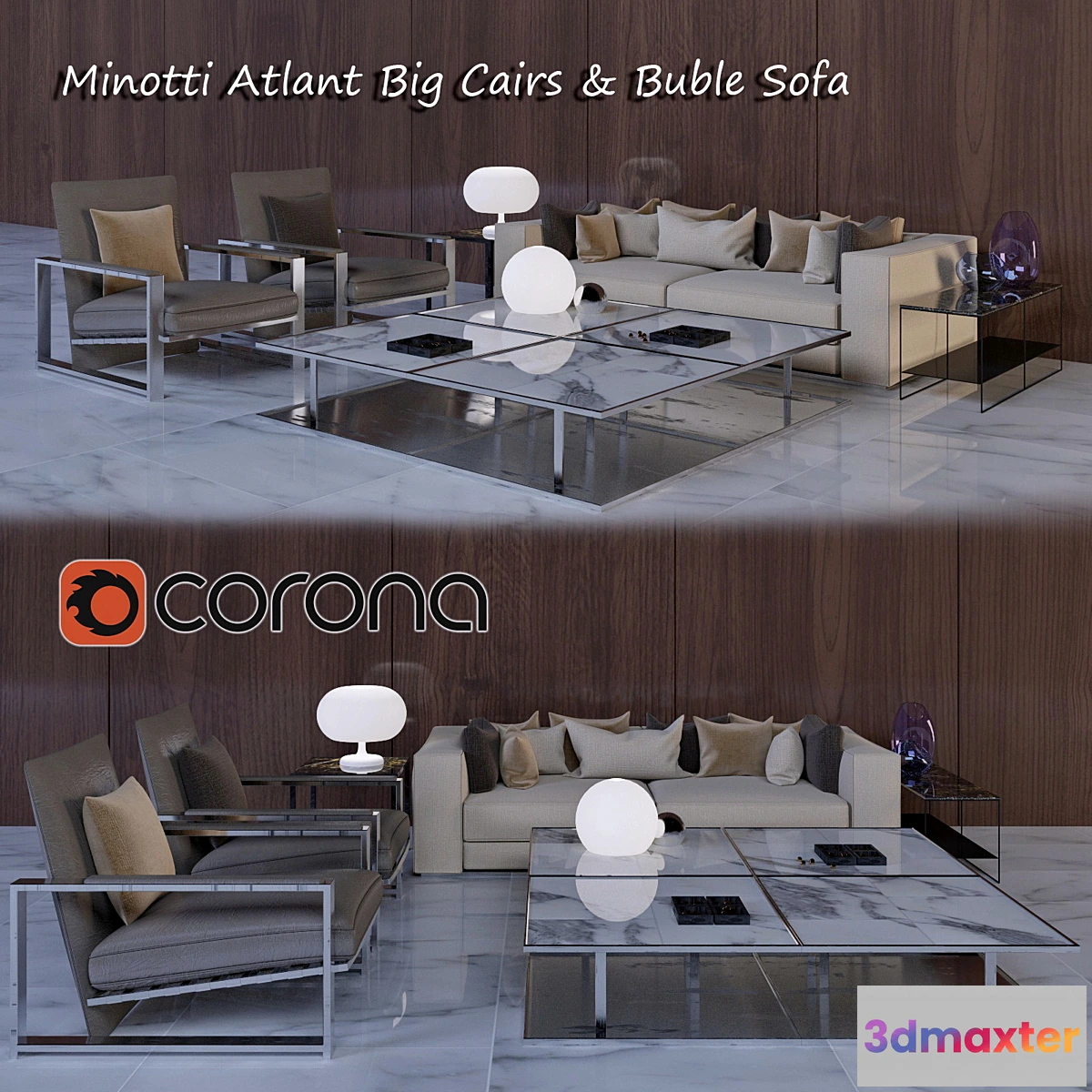 1291847 - New Italian sets sofa and chair 3D Max