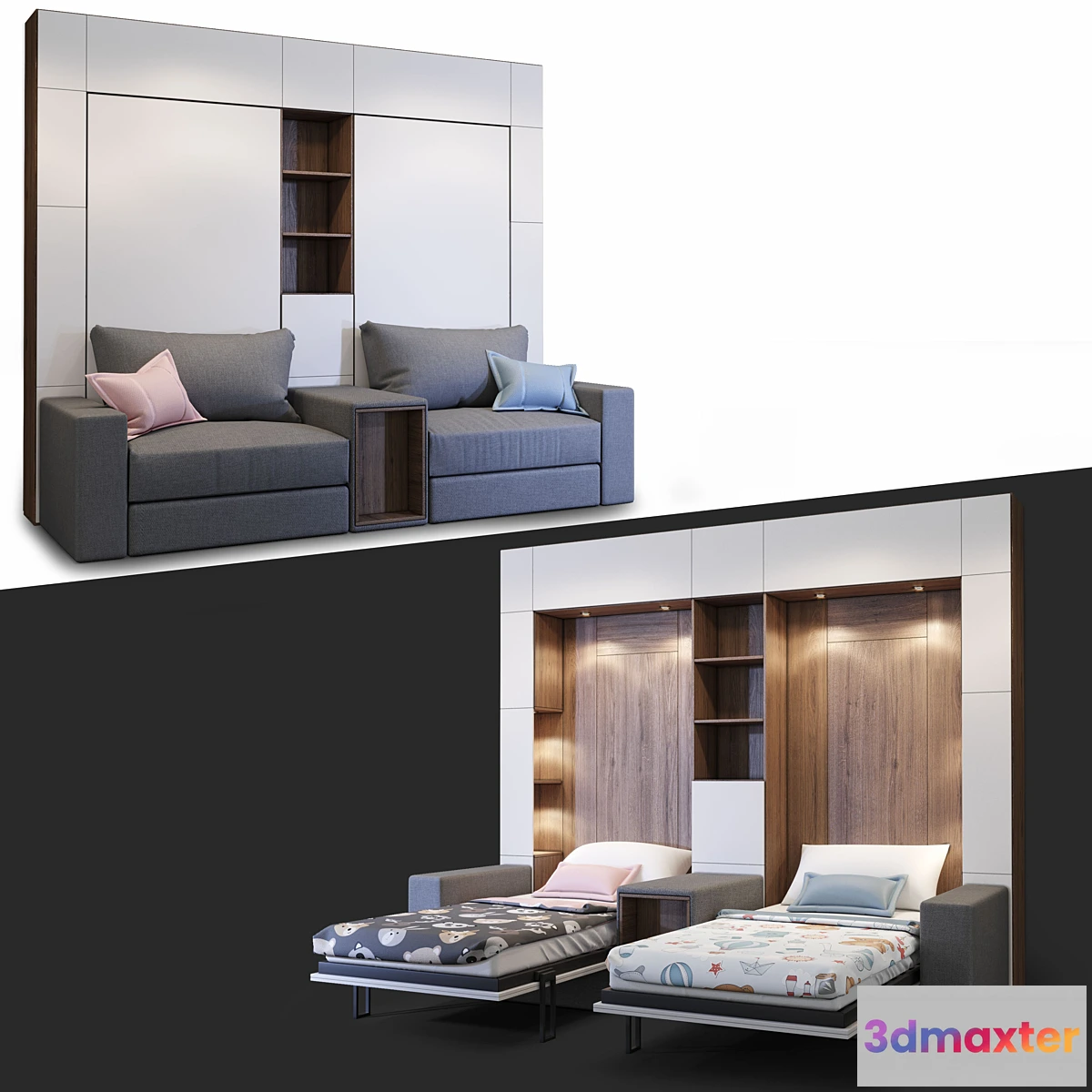 1294964 - Furniture transformer Olissys Dual Kids 3D Max