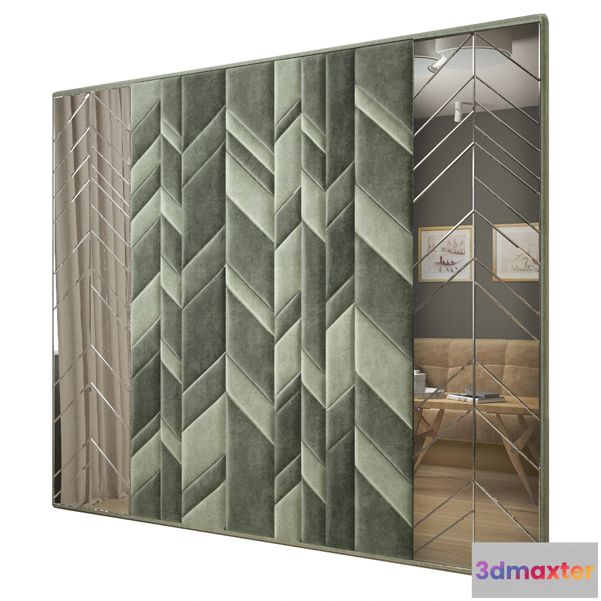 1302739 - Headboard with a mirror 3D Max