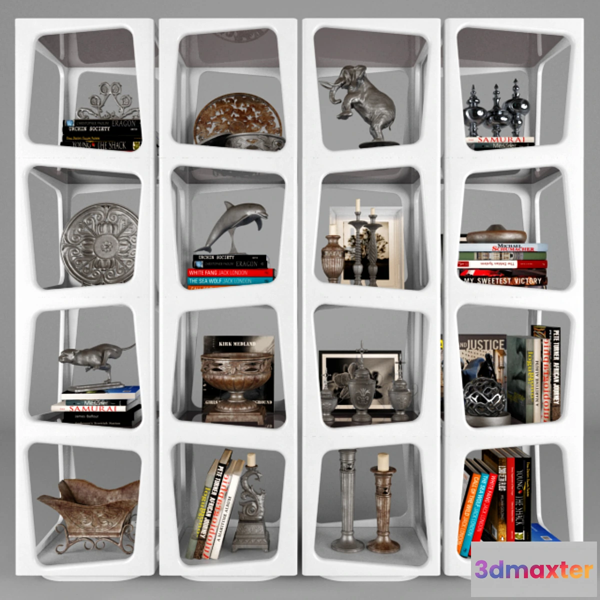 1309959 - Shelf with decorative set 3D Max