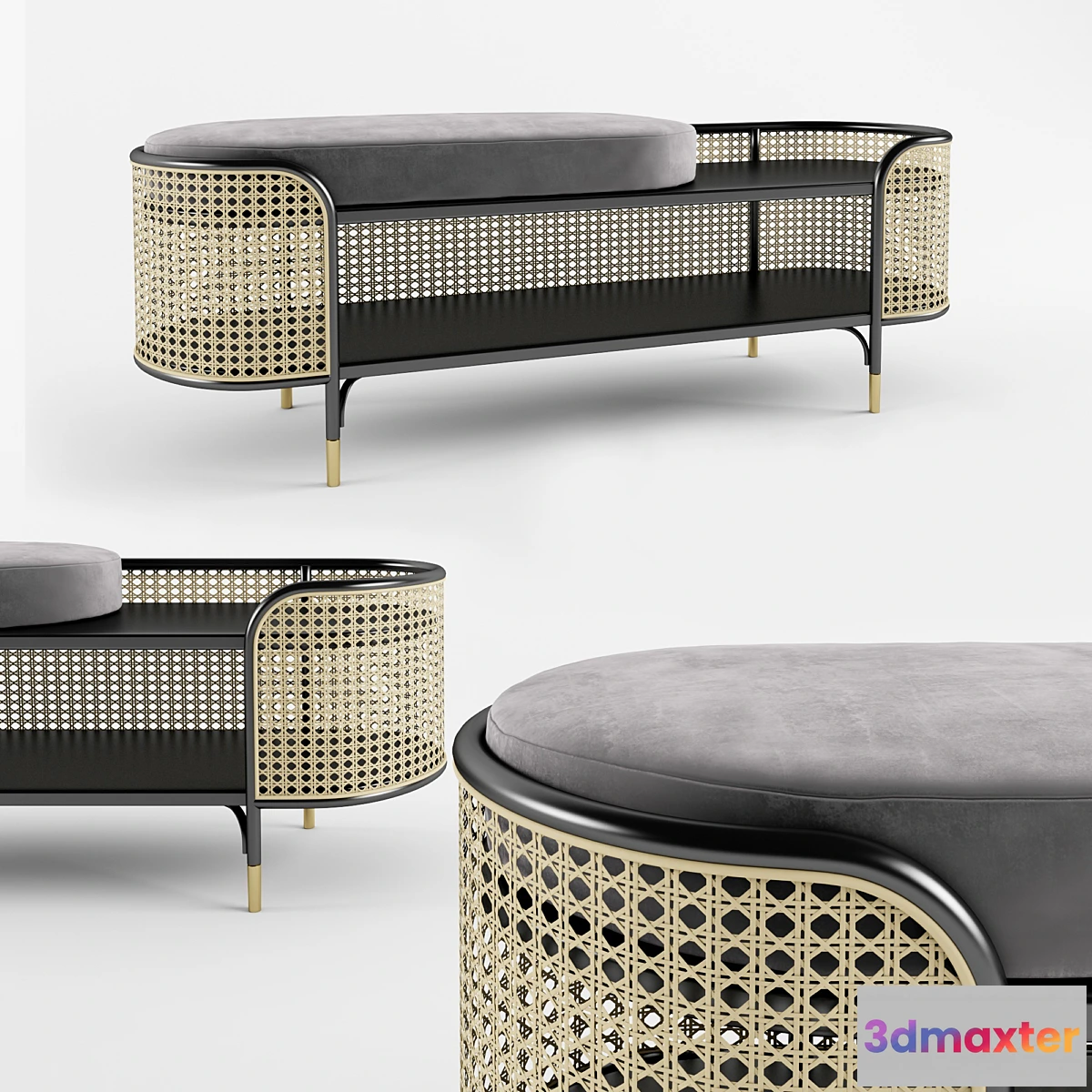 1313240 - Mos Gebruder Thonet Vienna Bench 3D Max