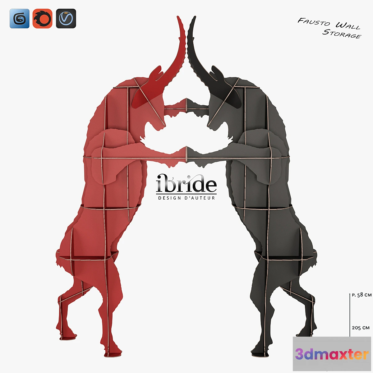 1315528 - Fausto Wall Storage 3D Max