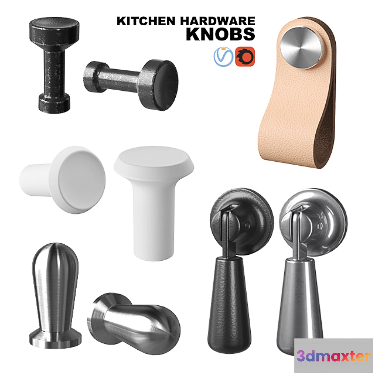 1332124 - Knob Set IKEA 3D Max