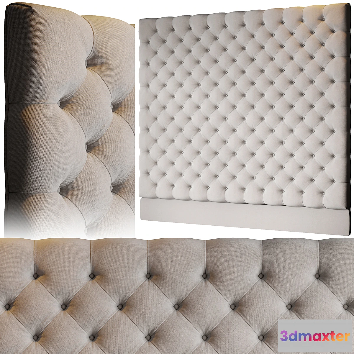 1333543 - A Minimoon Cliveden Upholstered Headboard 3D Max
