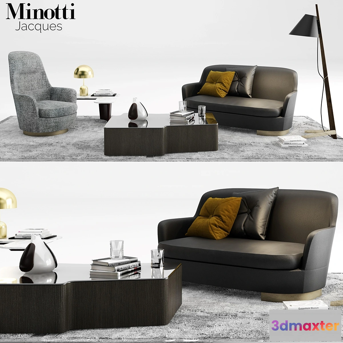 1340546 - Minotti Jacques Sofa set_01 3D Max