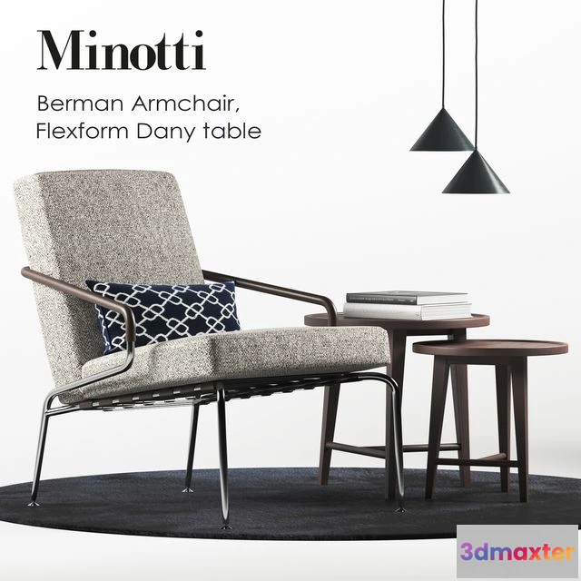 1538316 - Minotti Berman armchair set 3D Max