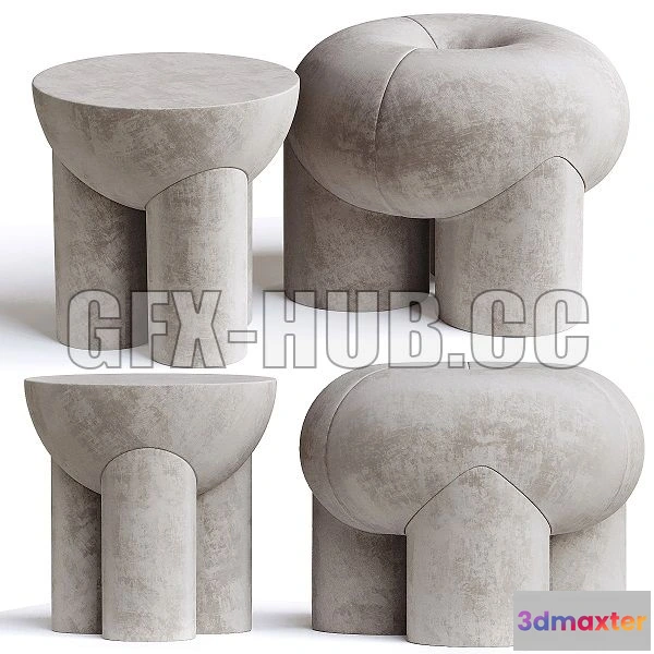 1546733 - Ollie Pouf 3D Max