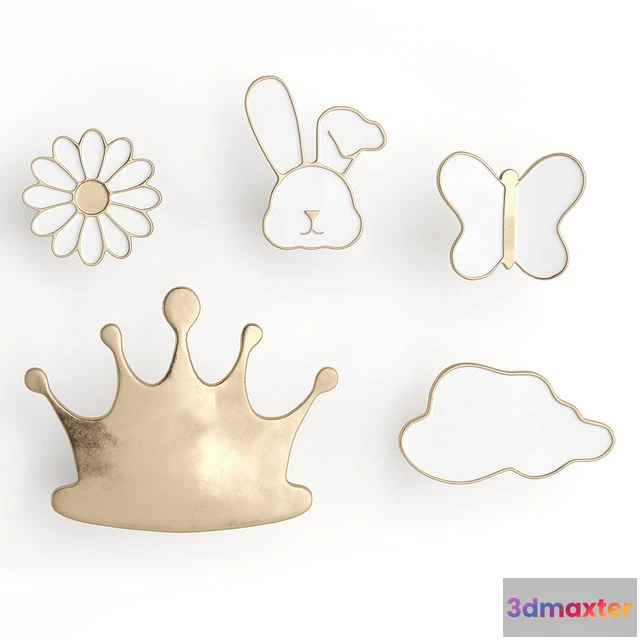 1554141 - Furniture handles for nursery pullcast 3D Max