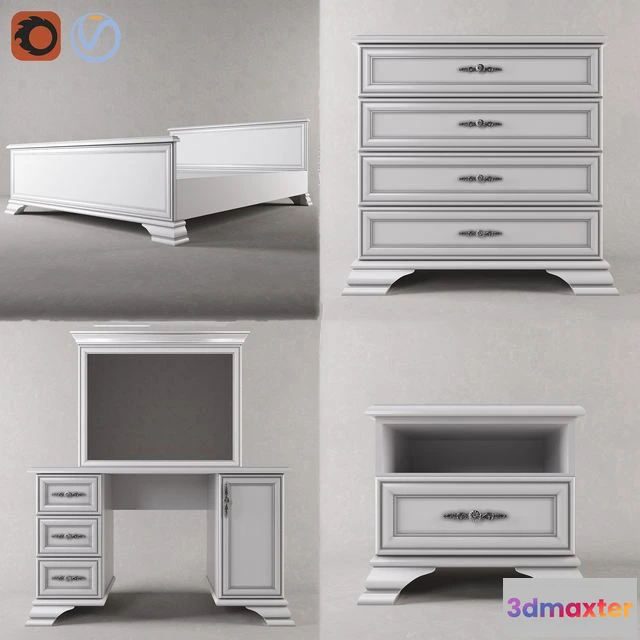 1555429 - Bedroom Set Kentucky 3D Max