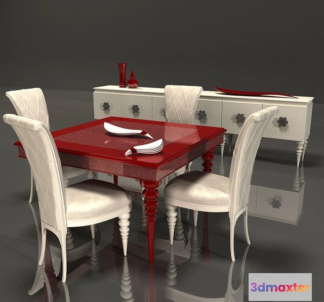 1558261 - ALTA-MODA table chair 3D Max