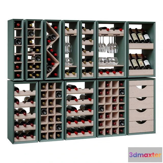 1568402 - Wine sections for kitchen sets 3D Max