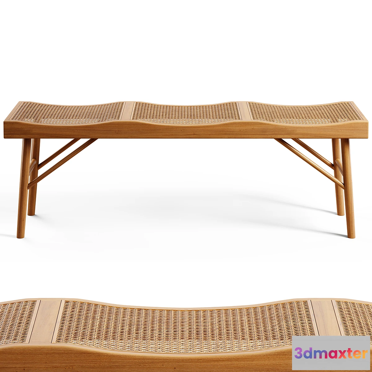 542849 - Zara Home - The bench made of wood and rattan