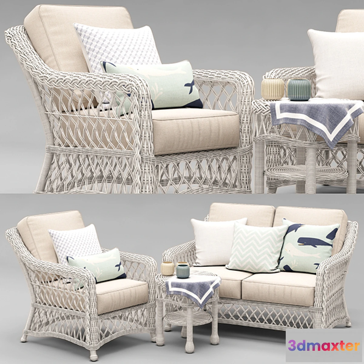 584380 - HAMPTON SEATING IN IVORY FINISH