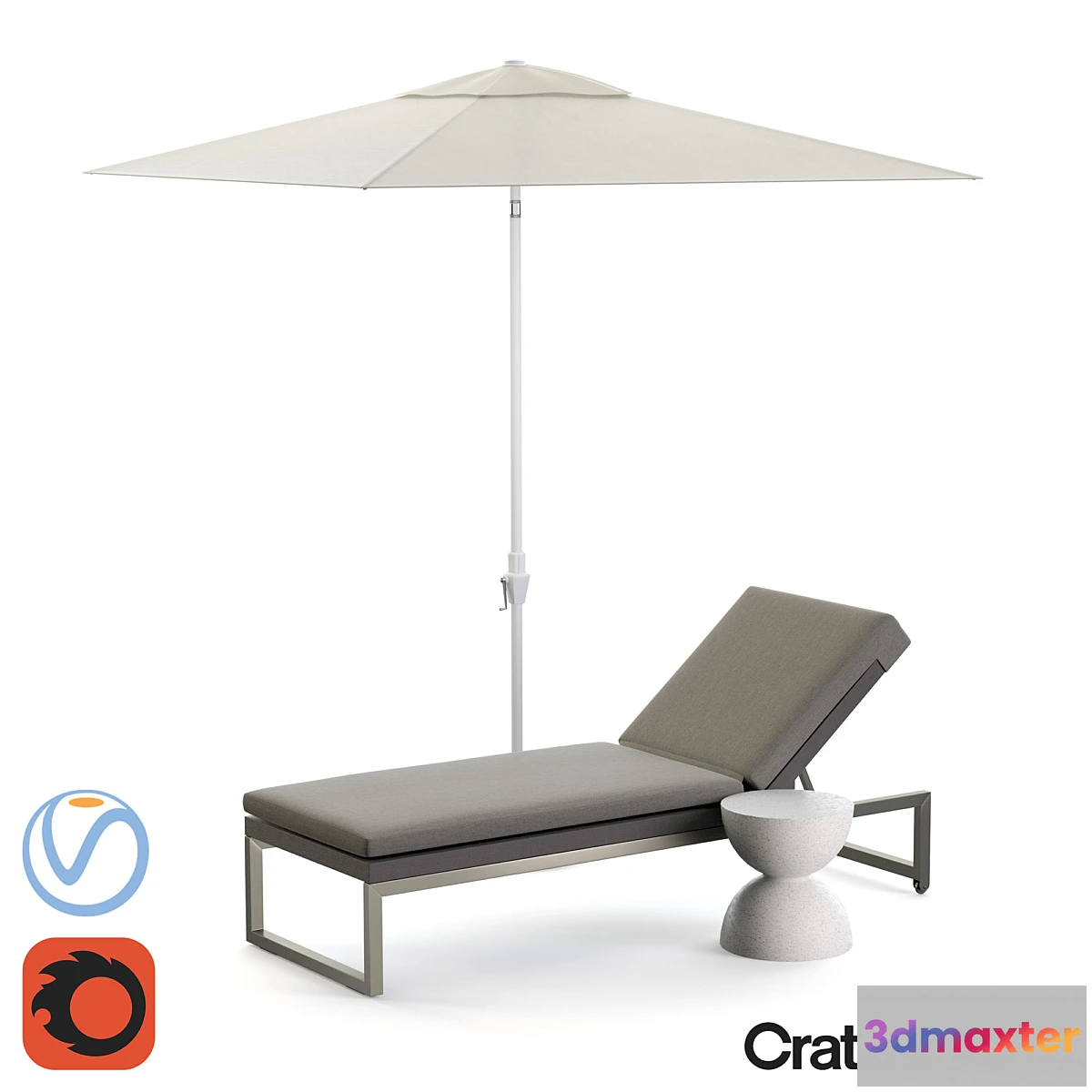 587558 - Dune Chaise Lounge with Sunbrella