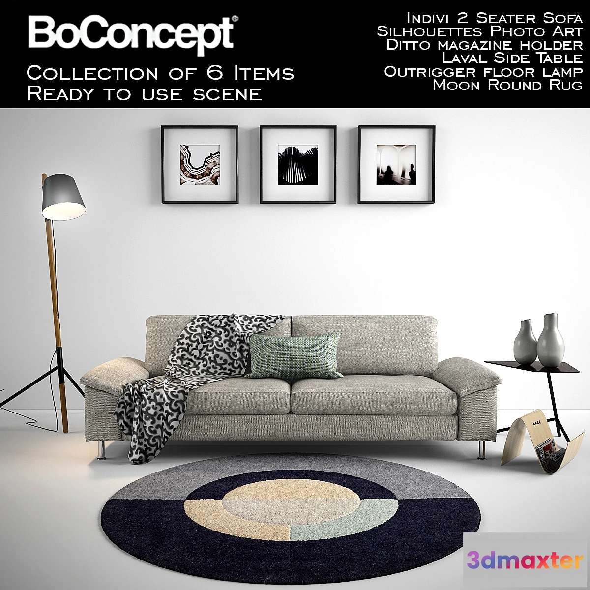 588492 - BoConcept Indivi 2 Seater Sofa with full scene