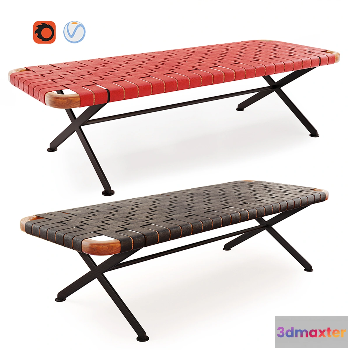 602097 - Bench axxia cuoio