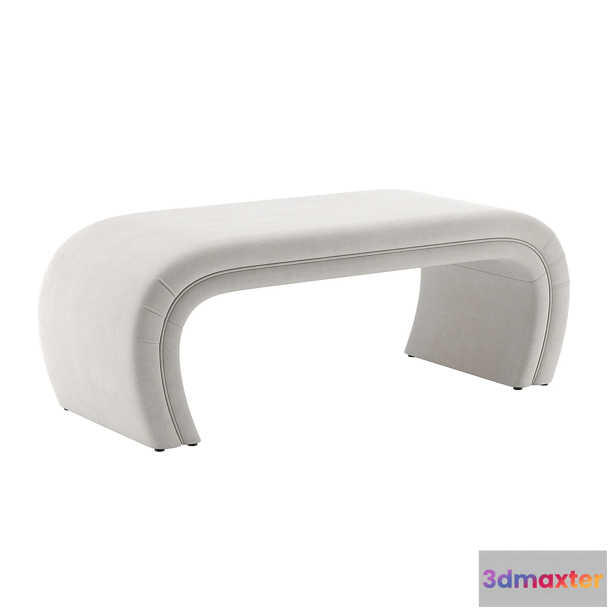 602437 - TOV Kenya Light Gray Velvet Bench