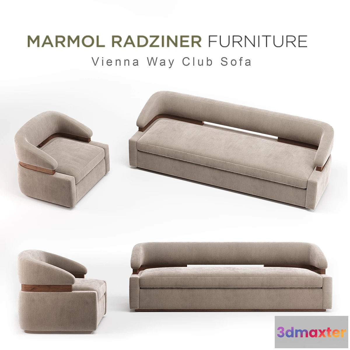 606071 - MARMAL RADZINER Vienna Way Club sofa