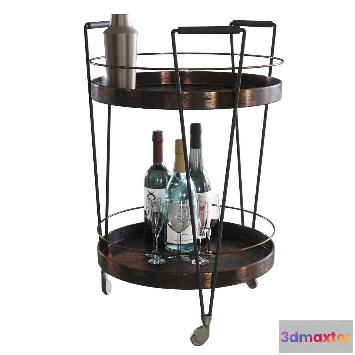 613375 - Mobile bar table CROSSROADS with filling