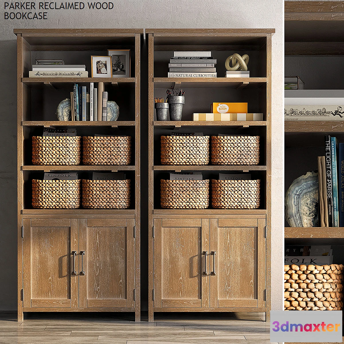 624843 - Pottery barn PARKER RECLAIMED WOOD BOOKCASE