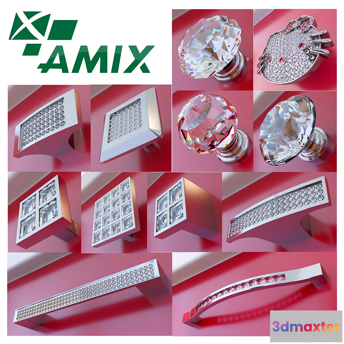 646385 - Furniture AMIX firm handles c crystals (with rhinestones) _vol.6