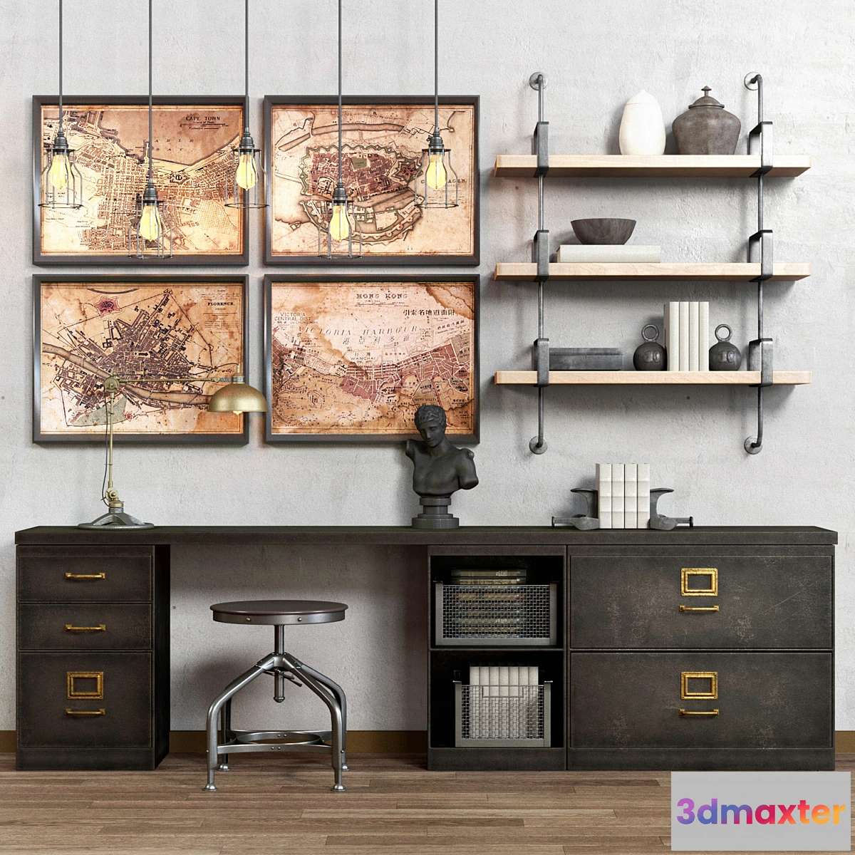 656973 - Restoration hardware cabinet decor set_vol5