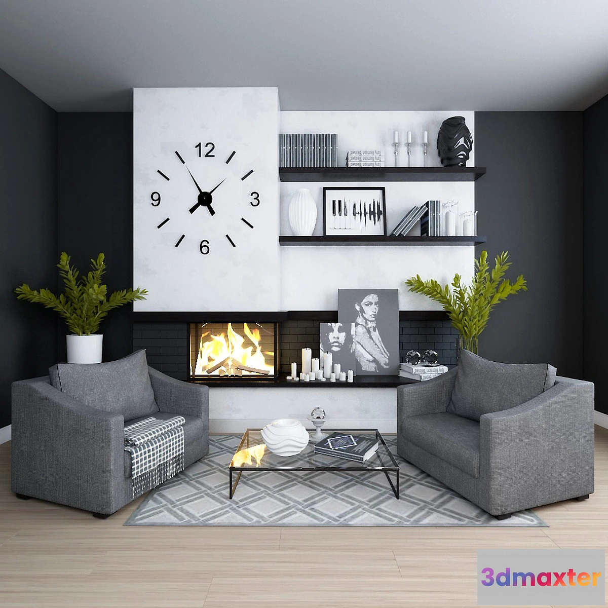 663549 - Corner fireplace - No.3