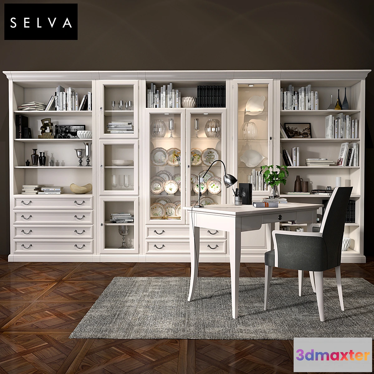 667811 - Selva bookcase Mirabeau set sections01