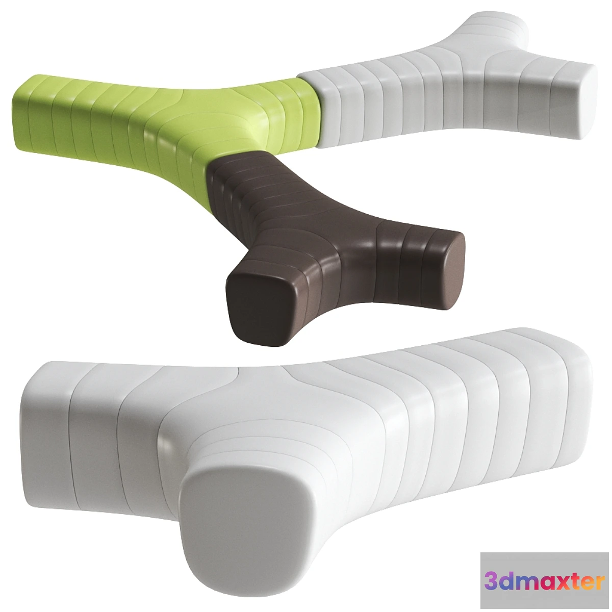 676103 - JETLAG Modular polyethylene bench by Plust - No.2