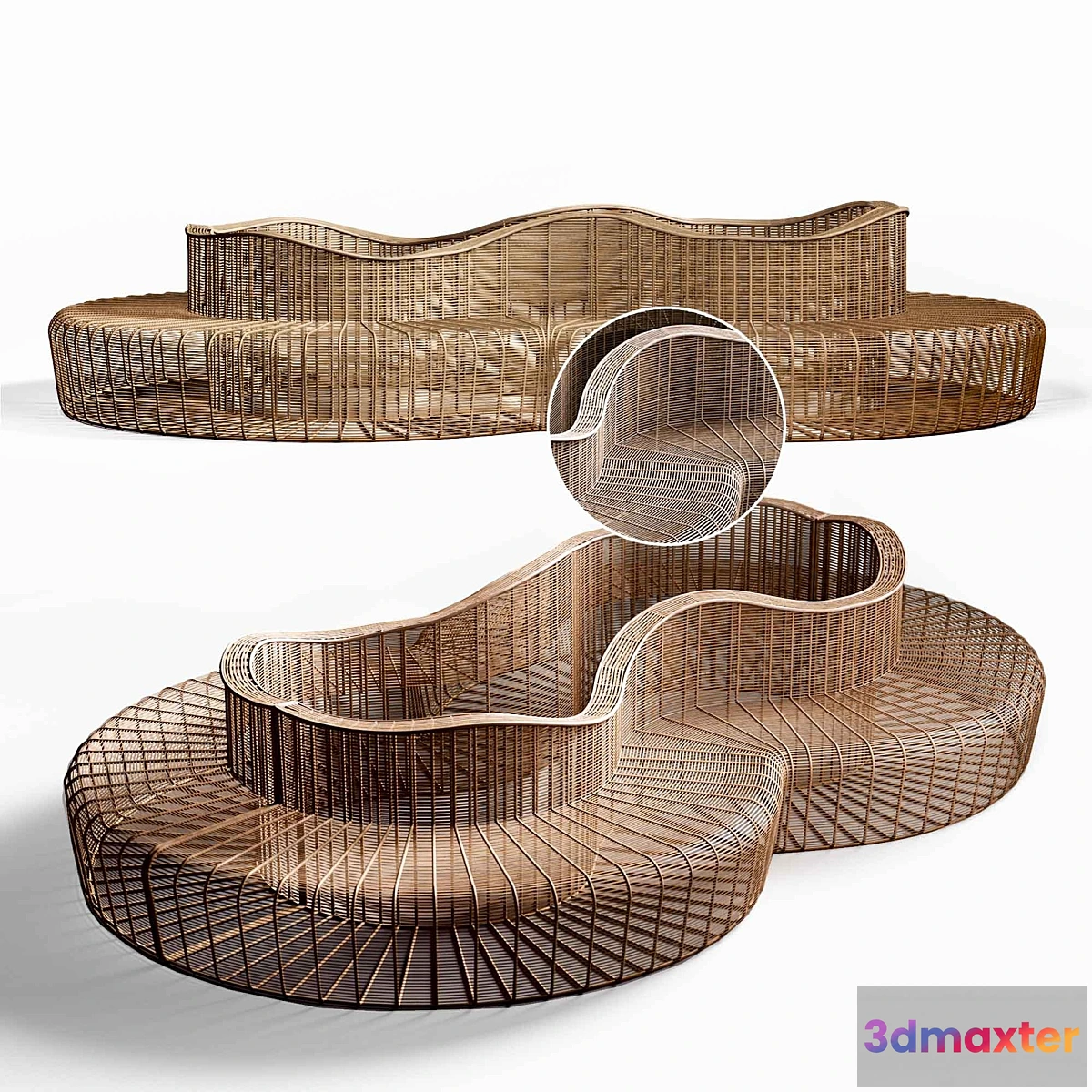 689294 - Rattan bench - No.2