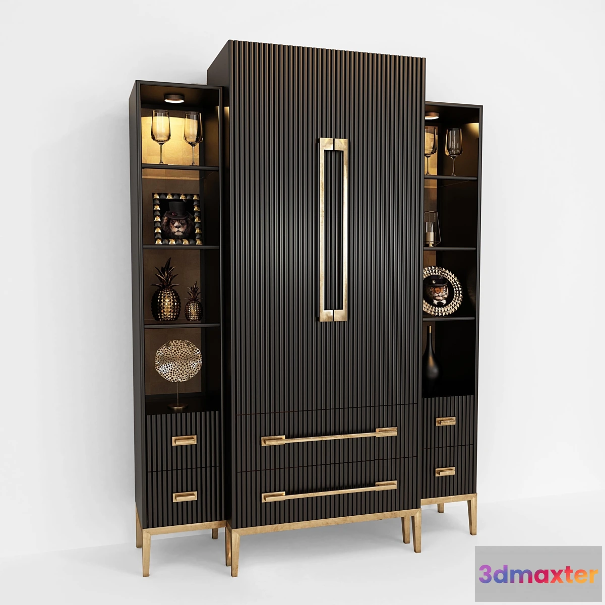 689302 - Break-Front Cabinet - John-Richard