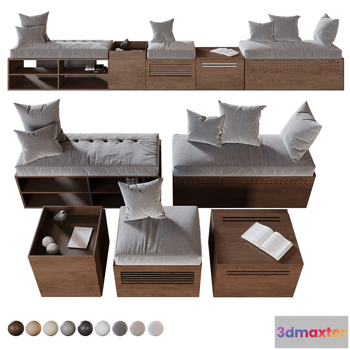 689356 - Modules and Window Seat Pillows set