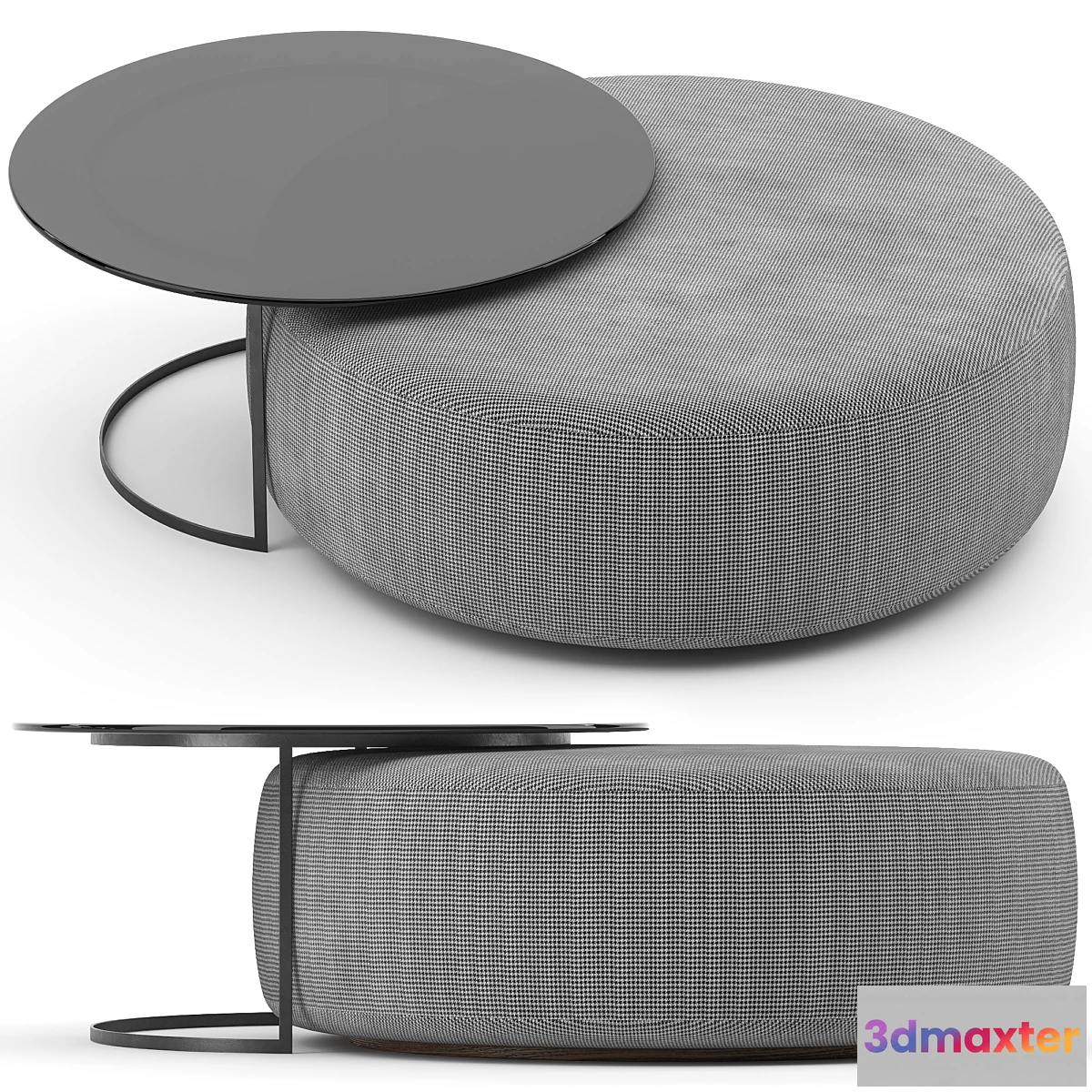 761513 - Minotti Davis pouf and table