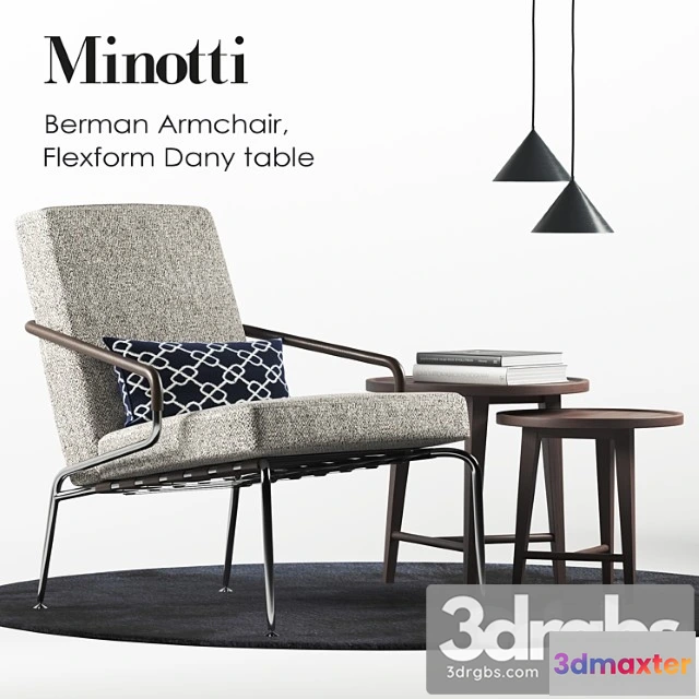 956410 - Minotti berman armchair set 2