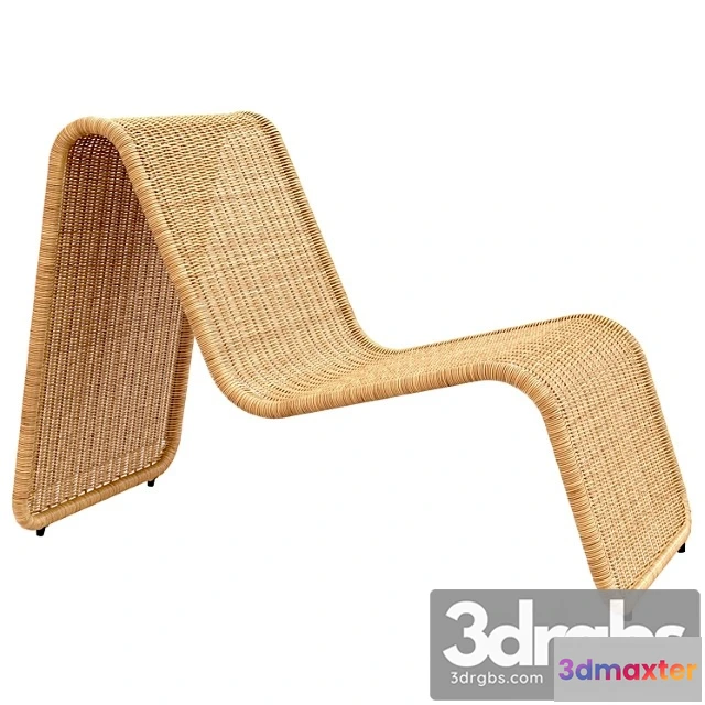 956554 - Tito Agnoli P3 Lounge Chair In Cane Bonacina Italy