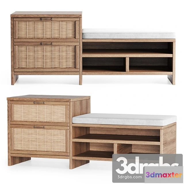 956618 - Wooden rattan couch 2