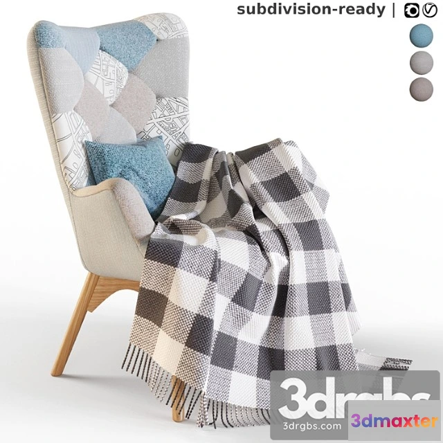 1023594 - Armchair la forma knut patchwork